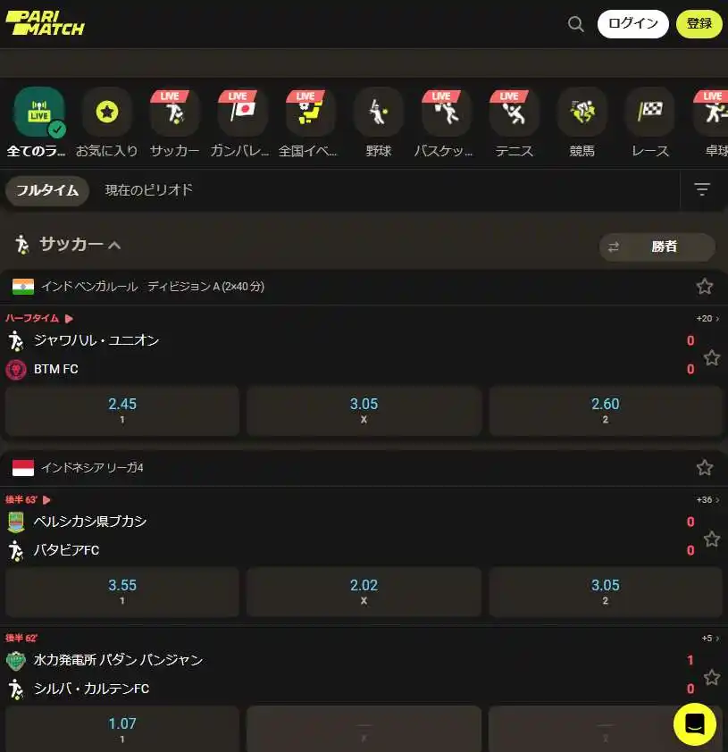 スポーツベッティングライン