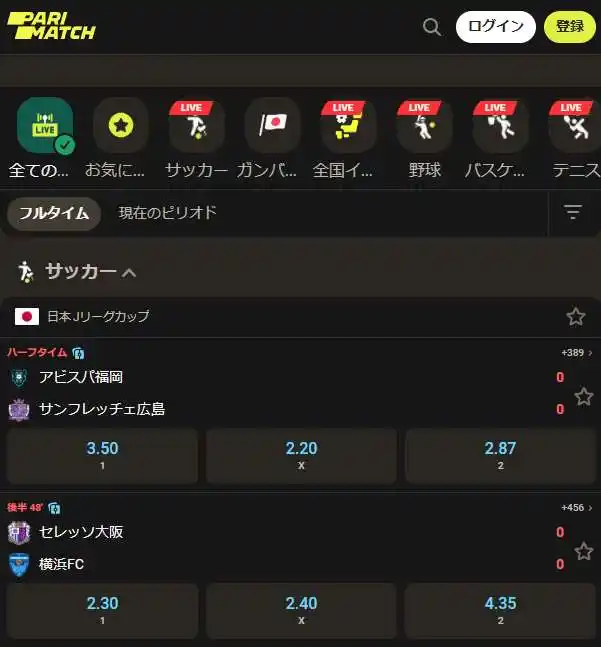 ウェルカムスポーツボーナスが使用できるサイトのスポーツライン